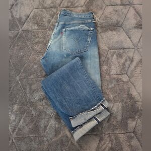 VTG Repro Levi's 501 Big E Redline Selvedge Hidden Rivets 38x36 Made in USA